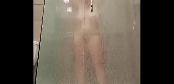  Selfie shot shower masturbation